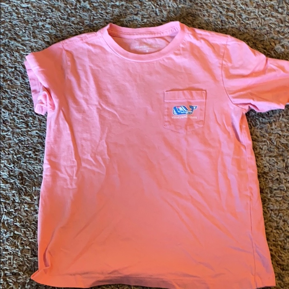 Boys pink vineyard vines shirt